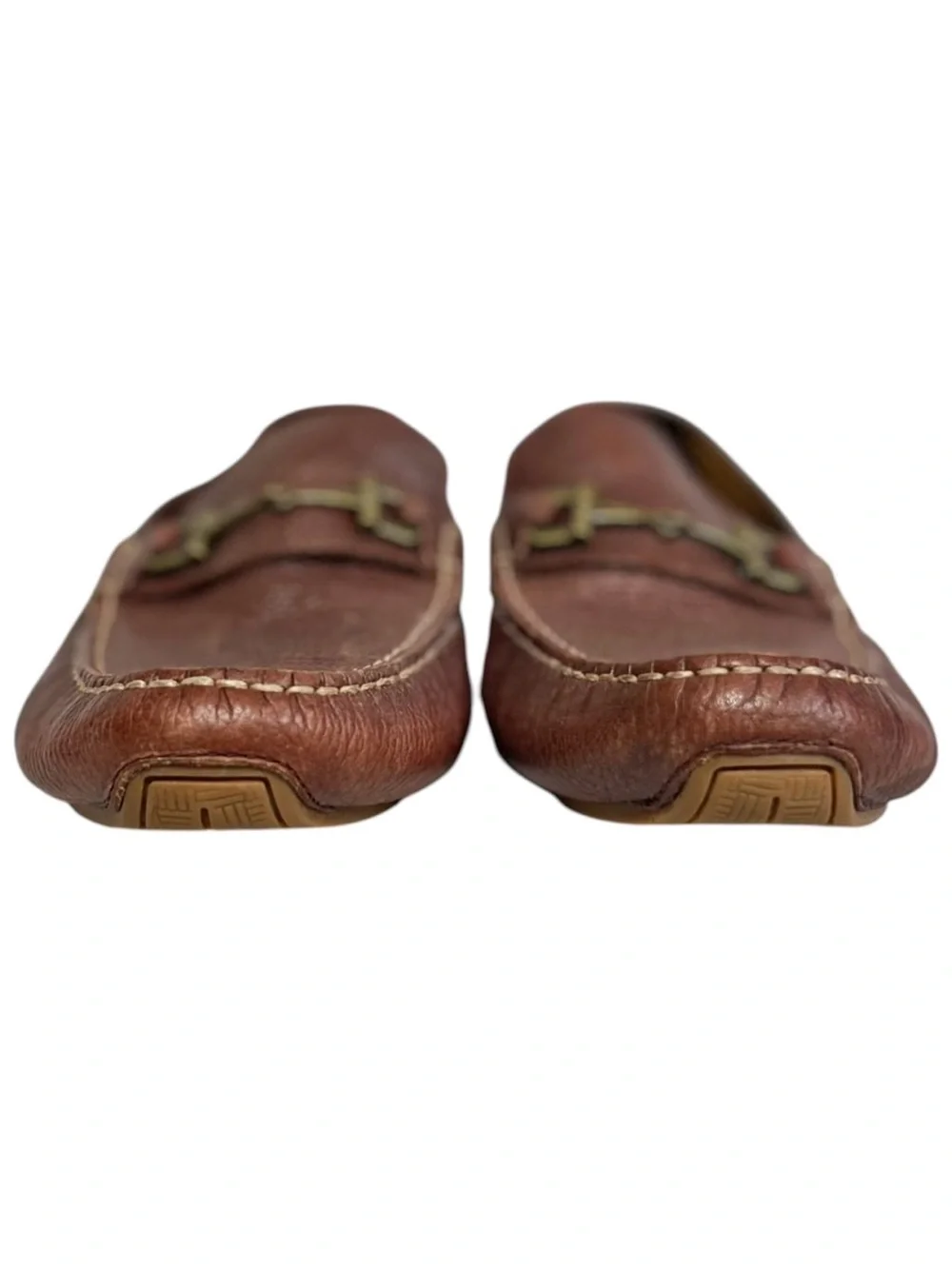 Cole Haan Somerset Link Bit Loafers Men’s 11.5M Brown Pebbled Leather Mocs